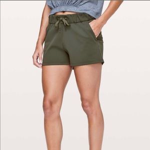 Lululemon On The Fly Green Shorts